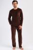 Коричневая велюровая мужская пижама 403098 Vienetta Vienetta- интернет магазин нижнего белья Mari-M Фото - Коричневая велюровая мужская пижама 403098 Vienetta Vienetta купить в Киеве и Украине