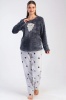 Теплая пижама из велсофта с аппликацией 403155 Vienetta Vienetta- интернет магазин нижнего белья Mari-M Фото - Теплая пижама из велсофта с аппликацией 403155 Vienetta Vienetta купить в Киеве и Украине