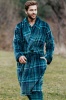 Флисовый халат в клетку MGL 048 B19 Key Key- интернет магазин нижнего белья Mari-M Фото - Флисовый халат в клетку MGL 048 B19 Key Key купить в Киеве и Украине