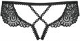 Черные кружевные трусики с пикантным вырезом MIXTY crotchless panties Obsessive Obsessive- интернет магазин нижнего белья Mari-M Фото - Черные кружевные трусики с пикантным вырезом MIXTY crotchless panties Obsessive Obsessive купить в Киеве и Украине