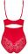 Красное боди с пикантным вырезом Jolierose crotchless teddy Obsessive Obsessive- интернет магазин нижнего белья Mari-M Фото - Красное боди с пикантным вырезом Jolierose crotchless teddy Obsessive Obsessive купить в Киеве и Украине